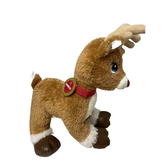 Dancer Christmas Reindeer Brown Build A Bear Workshop Plush Medallion Collar 19" - Picture 2 of 10